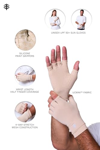 Coolibar Fingerless UV Sun Gloves - UPF 50+ Sun Protection - Ouray - Image 4