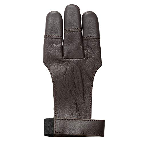 Bear Archery Leather 3 Finger Traditional Archery Shooting Glove, Medium, Black (ASG101M) - Image 3