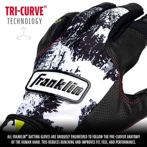 Franklin Sports MLB Youth Teeball Batting Gloves - Flexible Pro Kids Baseball + Softball Gloves for Boys + Girls - Image 3