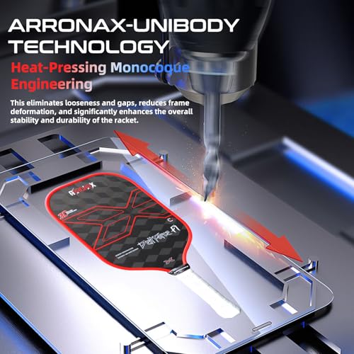 Dettforec F1 3D18K Pickleball Paddle, 3D18K Carbon Construction Pickle Ball Paddle with 16mm Polypropylene Honeycomb Core AX18K - Image 3